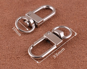 8 pcs spring hook 33*13.5*10 mm metal Swivel hook Wide Swivel Clasp Swivel Hooks for Lanyards -Silver Swivel Clasp -Handbag/WEBBING USE