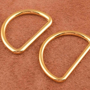 Heavy Duty D Ring gold D-ring Findings Metal D rings alloy D-rings Purse ring strap D ring Chain Connector for Metal Handle Bag Hardware