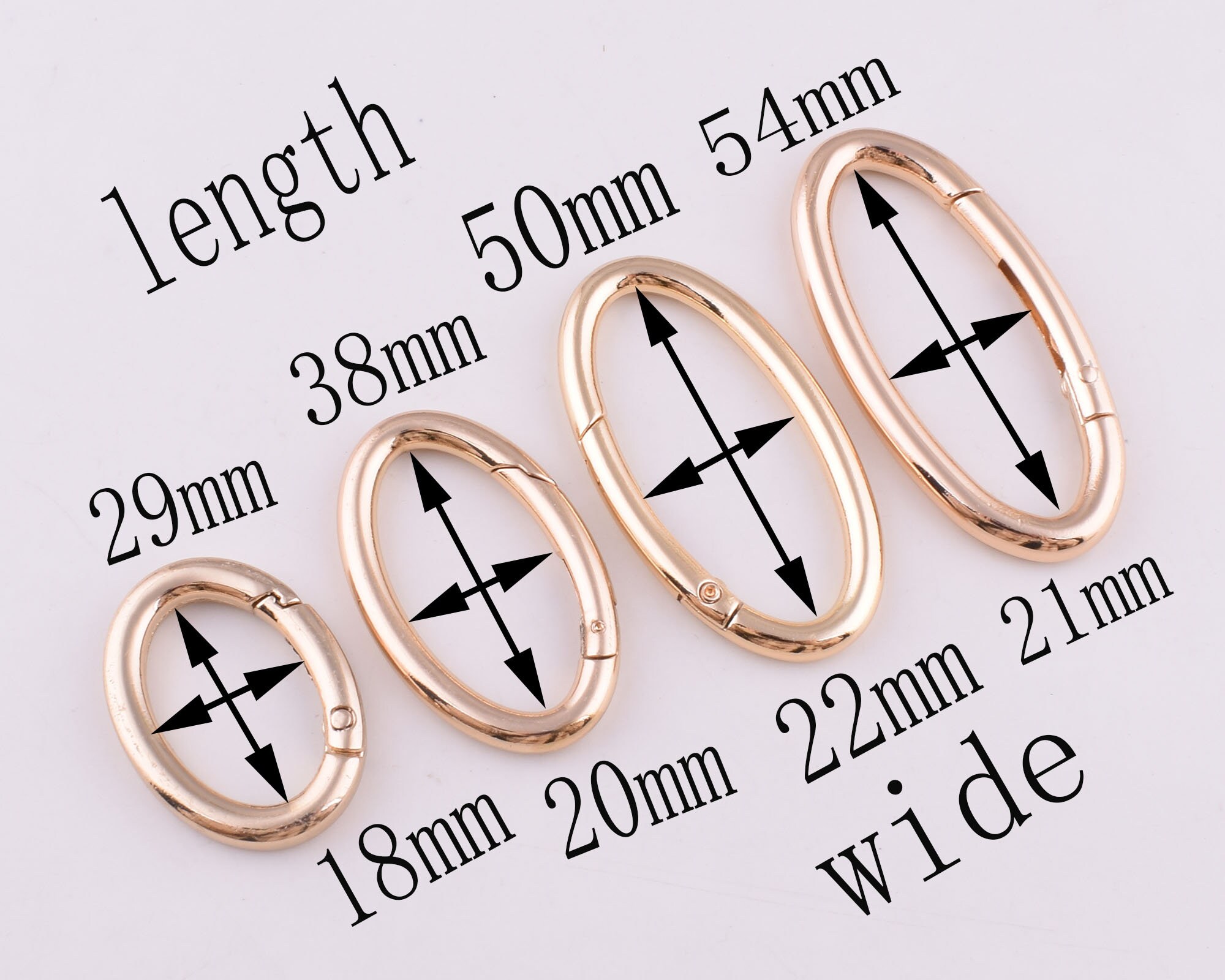 Spring Gates D Rings Spring Gate Ring Thin Spring Ring Oval Push Gate Snap Hook Purse O Ring ...
