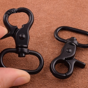 46*25mm black lobster clasp,4pcs zinc alloy swivel hook,black Clasp Hooks Connector Findings for bag/ key/leather accessories