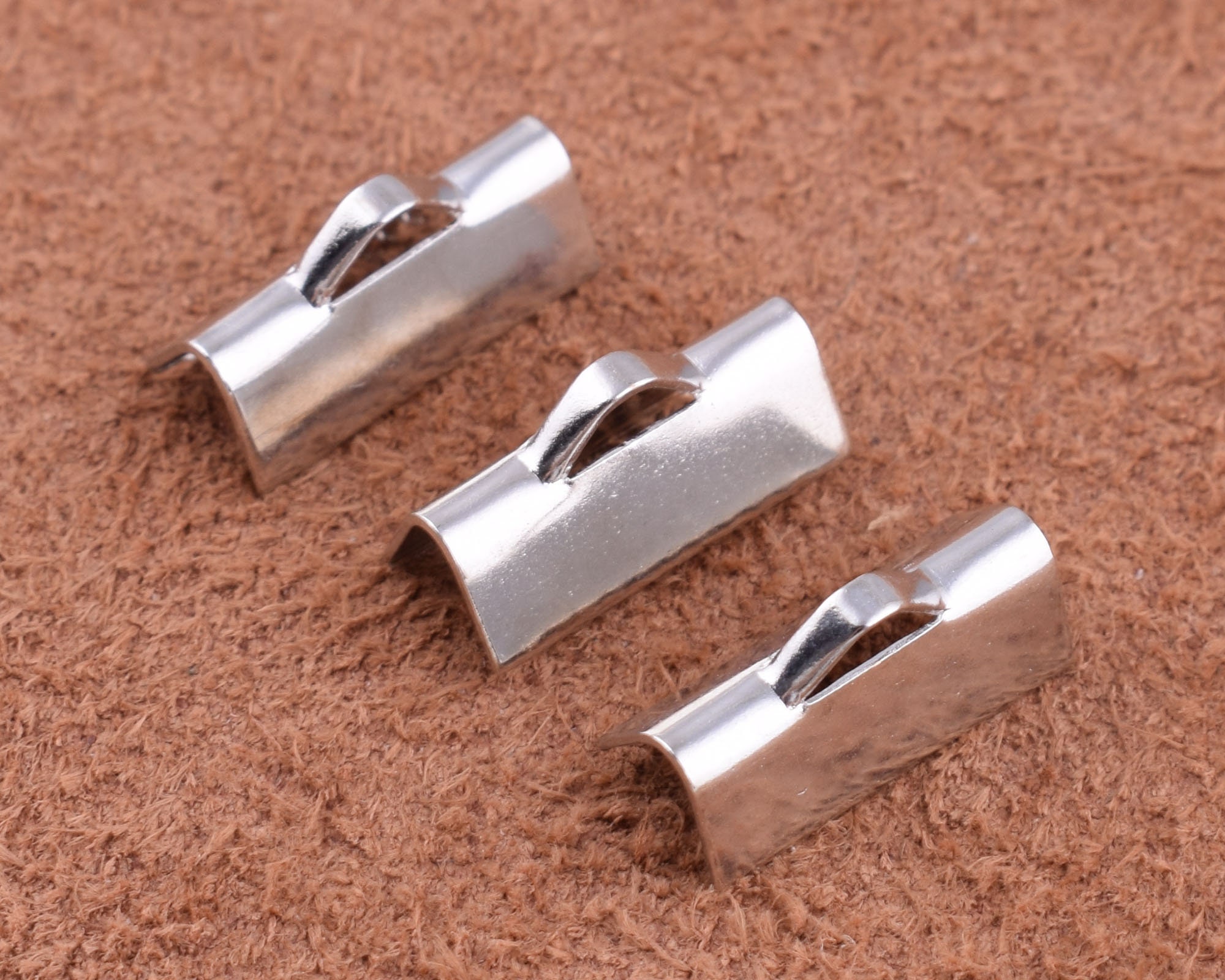 136mm Filled Ribbon Clamp Crimp End Cord End Leather Crimps Etsy