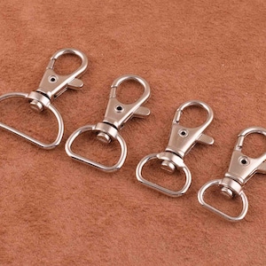 silver Metal Swivel Snap Hook Lobster Claw Clasp by 10pcs,Lobster claw clasp,Hook Clasps Claws,Carabiner Snap for bag/purse/diy making