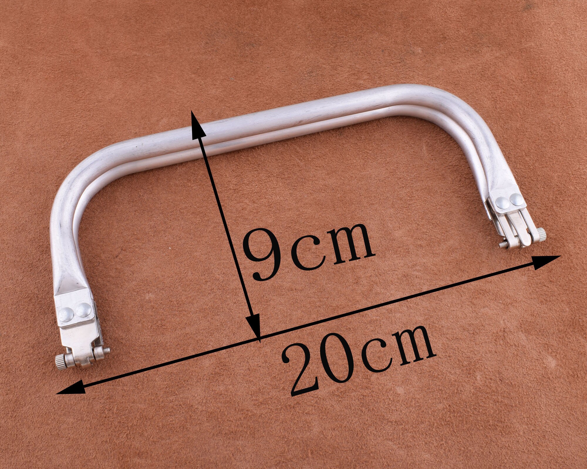 Cadre Tubulaire Aluminium Pour Sacs - 2 Tailles - Charnières Internes - DIY Poignées Portefeuille