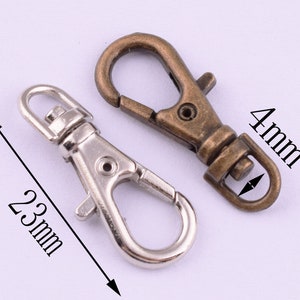 Small Swivel Lobster Clasps 234mm Trigger Snaps hook,Lobster Clip Purse bag Handbag Clasp,key ring clasps for purse/bag/diy making-30pcs image 4