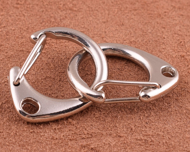 in Silver Swivel hook,zinc alloy metal Lobster Swivel Clasps leather BagKeypurseLeather Accessories Making Hardware Supplies 10Pcs-17mm