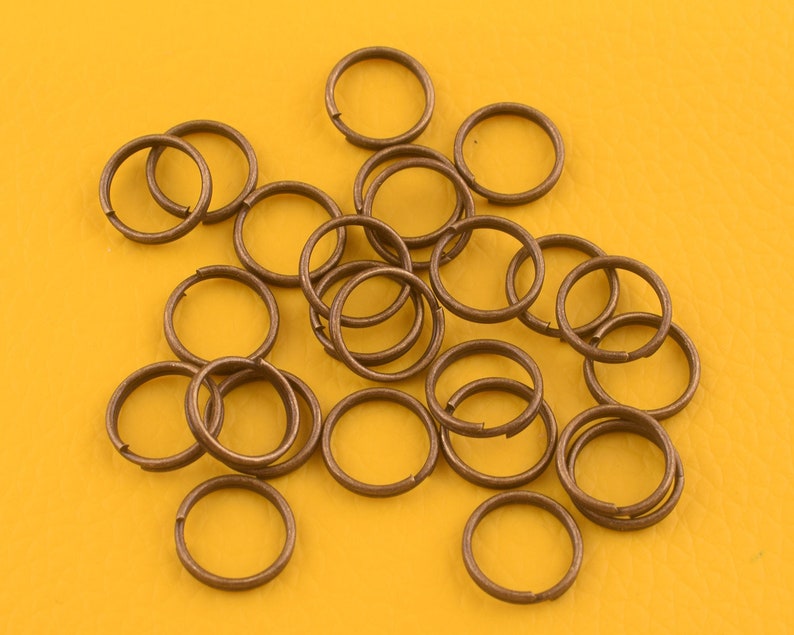 100 Pcs of Bronze Key Rings 8mm Bulk Bronze Key Ringsround Etsy