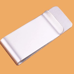 Stainless Steel Money Clip Blank for Engraving 50mm Blank Silver Money Clip Blank for money card
