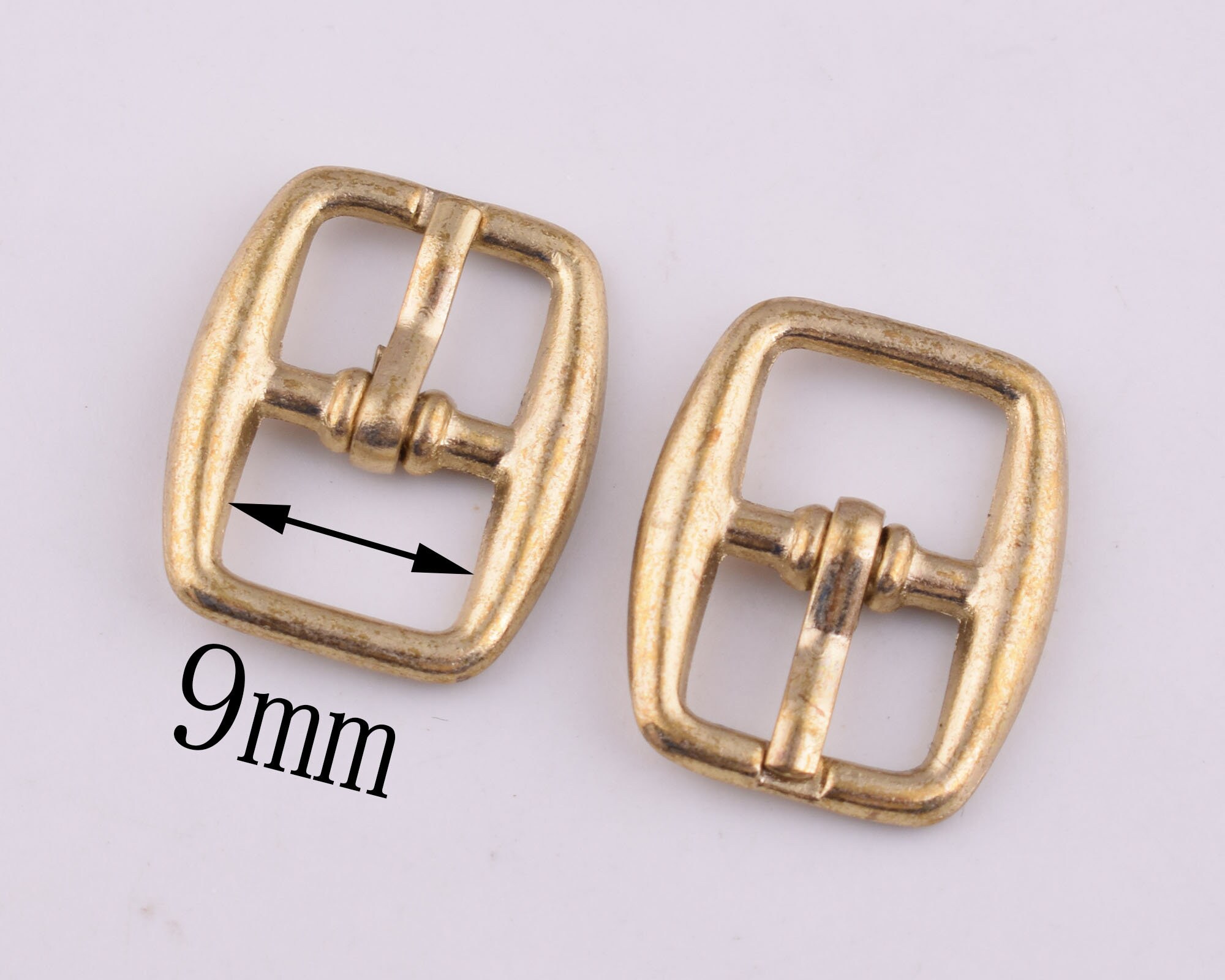 Single Prong Belt Buckle Square Center Bar Buckles9mm vintage Etsy