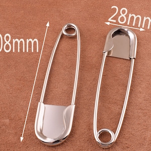 Silver Safety Pins Charming Shawl Pins Metal Pins Brooch Safety Pins Large Sewing Safety Pins Supply 3 pcs 108*28mm