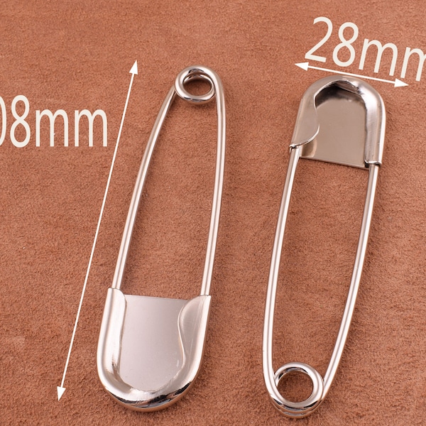 Silver Safety Pins Charming Shawl Pins Metal Pins Brooch Safety Pins Large Couture Safety Pins Supply 3 pcs 108*28mm