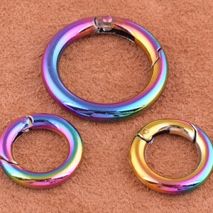 6pcs Spring Rings,11/20mm Purses Snap Hooks,Carabiner Snap Clip Trigger Spring Key ring,spring hook for purses/bag/key