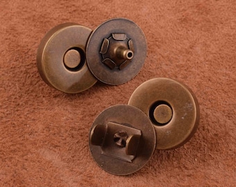 Magnetico rotondo Snap bronzo magnetico Snap 18mm super sottile bronzo snap 10 set Magnetic Snaps Button per Purse/bag/diy making