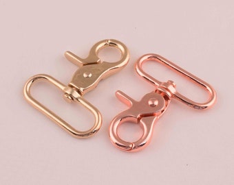 Snap Hook,38mm Swivel Lobster Clasp,Metal Swivel Clasp Large Clasp For Bag Clips Lanyard Clips en or rose et or clair