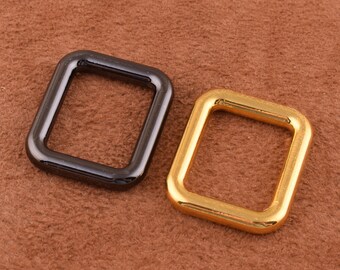 20*16mm Rectangular Loops Rings Purse Handbag Rectangular Buckle 10pcs Gold/gunmetal Square rings Metal Rectangular Rings for Bag/Webbing