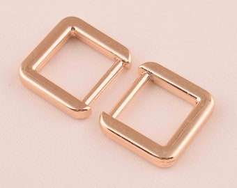 10pcs Rectangular ring light gold rectangle rings strap ring 15mm Metal Rectangle ring Buckles purse rings for purse/bags findings
