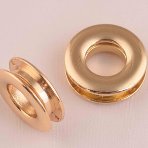 round Eyelet Grommets zinc Alloy screw Grommet Eyelet,12mm Zinc Alloy Screw Screwback gold alloyed Screw in Grommet DIY Making