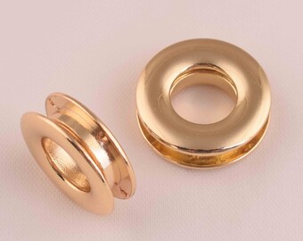 round Eyelet Grommets zinc Alloy screw Grommet Eyelet,12mm Zinc Alloy Screw Screwback gold alloyed Screw in Grommet DIY Making