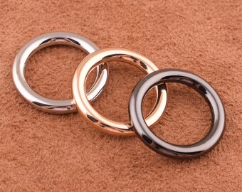 Metal O Rings Welded Metal Loops–15mm  Round Formed Rings–Silver Color Bag Holder,Macramé and Crafting Loop for bag/clothes