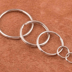 silver Split Ring,Key Ring,1 inch iron Split Ring,Strong Key Chain Key Fob Ring silver Double Loop Split Rings for Link,Connector,Attachment