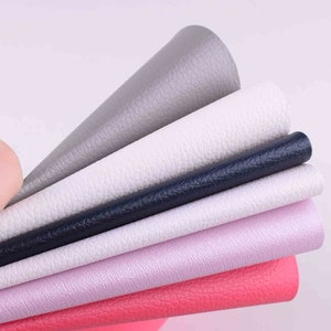Faux Leather Sheet A4 Plain Color Synthetic Leather 8*12 inch Faux Artificial Leatherette,hair bow leather for DIY Fabric For Bag/Bow Making