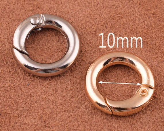 10mm O Ring Spring Gate Ring Metal Spring Ring Clasp Push Gate