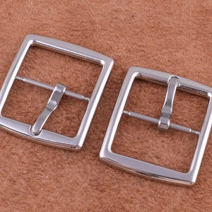 Silver Single Prong Belt Buckle Square Center Bar Buckles 20mm purse buckle zinc alloy adjuster buckle for bag/Purse Making Accessories