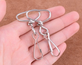 Lanyard Clip Hook,61*25mm Swivel Hook Lanyard Holder,Metal Lanyard Snap Spring Clip Hooks Lanyard Charm for ID card/key chain/craft-30pcs