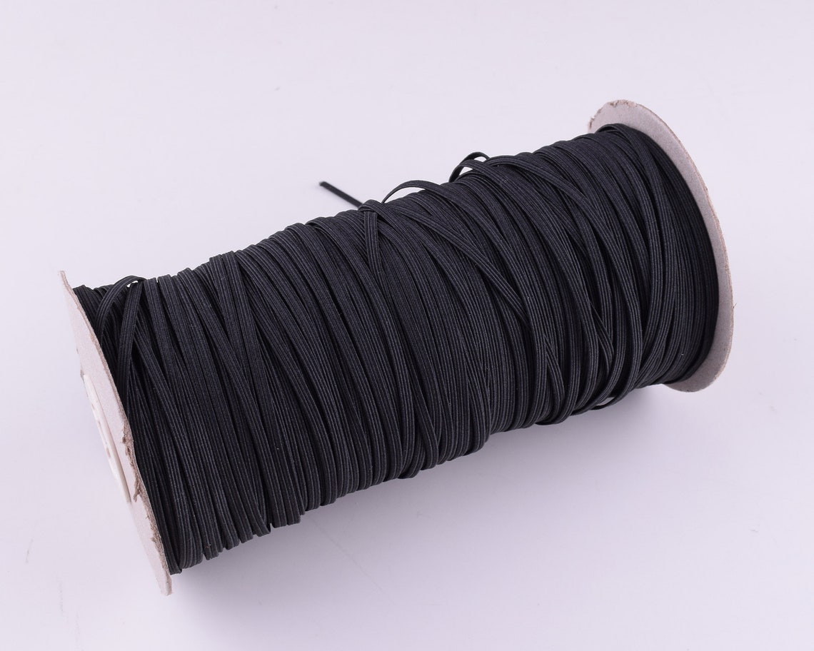 Flat Elastic Rope 3mm Elastic Cord Black Trimnylon Elastic - Etsy Sweden