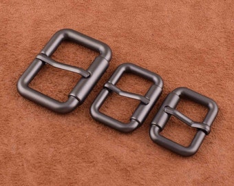 Matte Black Metal Buckles Zinc Alloy Buckles Center Bar Buckles