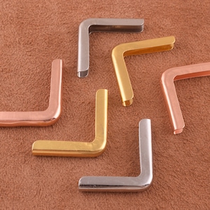 50Pcs 25*3mm Book Corner Bookbinding Corner Clip ,rose gold/gold/silver Decorative Corner Bracket for book/notebook