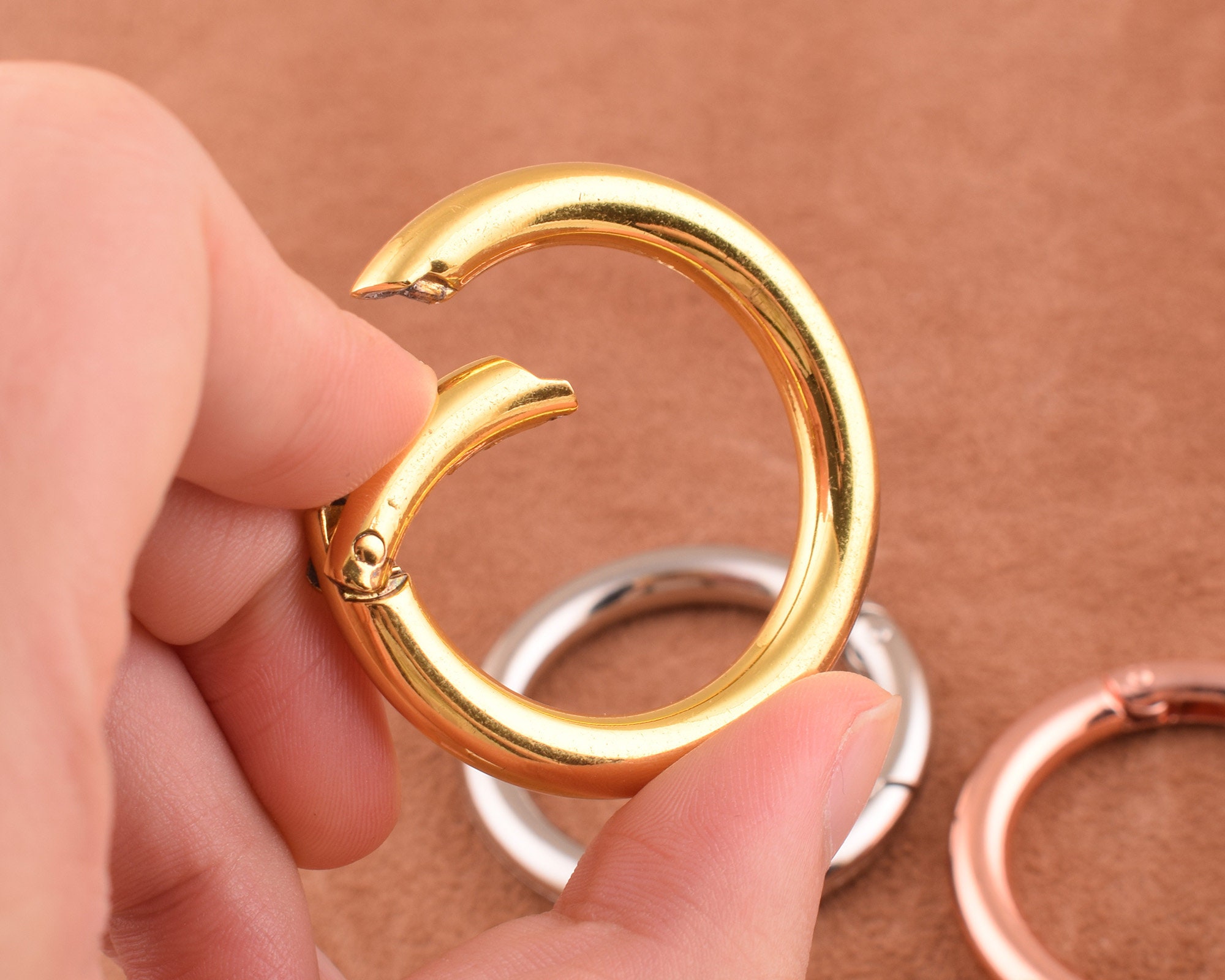 Spring Gate Ring 33mm Spring Ring Clasp Push Gate Snap Hooks 1.25 Inch ...