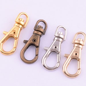 Small Swivel Lobster Clasps 23*4mm Trigger Snaps hook,Lobster Clip Purse bag Handbag Clasp,key ring clasps for purse/bag/diy making-30pcs