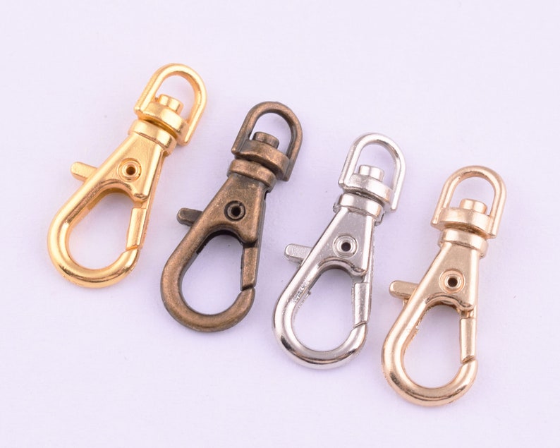 Small Swivel Lobster Clasps 234mm Trigger Snaps hook,Lobster Clip Purse bag Handbag Clasp,key ring clasps for purse/bag/diy making-30pcs image 1