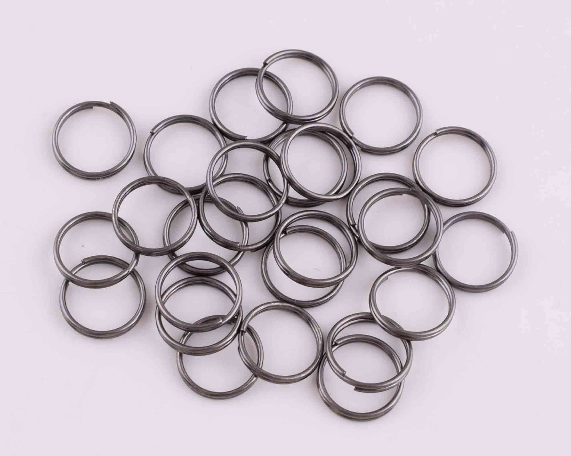 Split Ringe Set – 10-50 Mm, Pistolen-schwarz, Elastisch, Für Schlüssel, Haken, Leder, Vielseitig