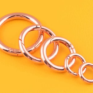 Alloy Carabiner Clip Snap Hook spring hook rose gold o rings Spring gate ring for bag purse diy making supplies