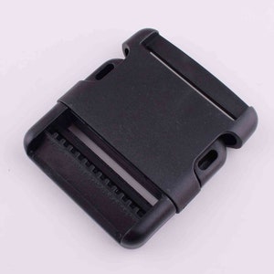 side release buckle 2&quot; elbow release buckle 52mm regulator quick release buckle black plastic survival bracelet band/luggage/belt/collar