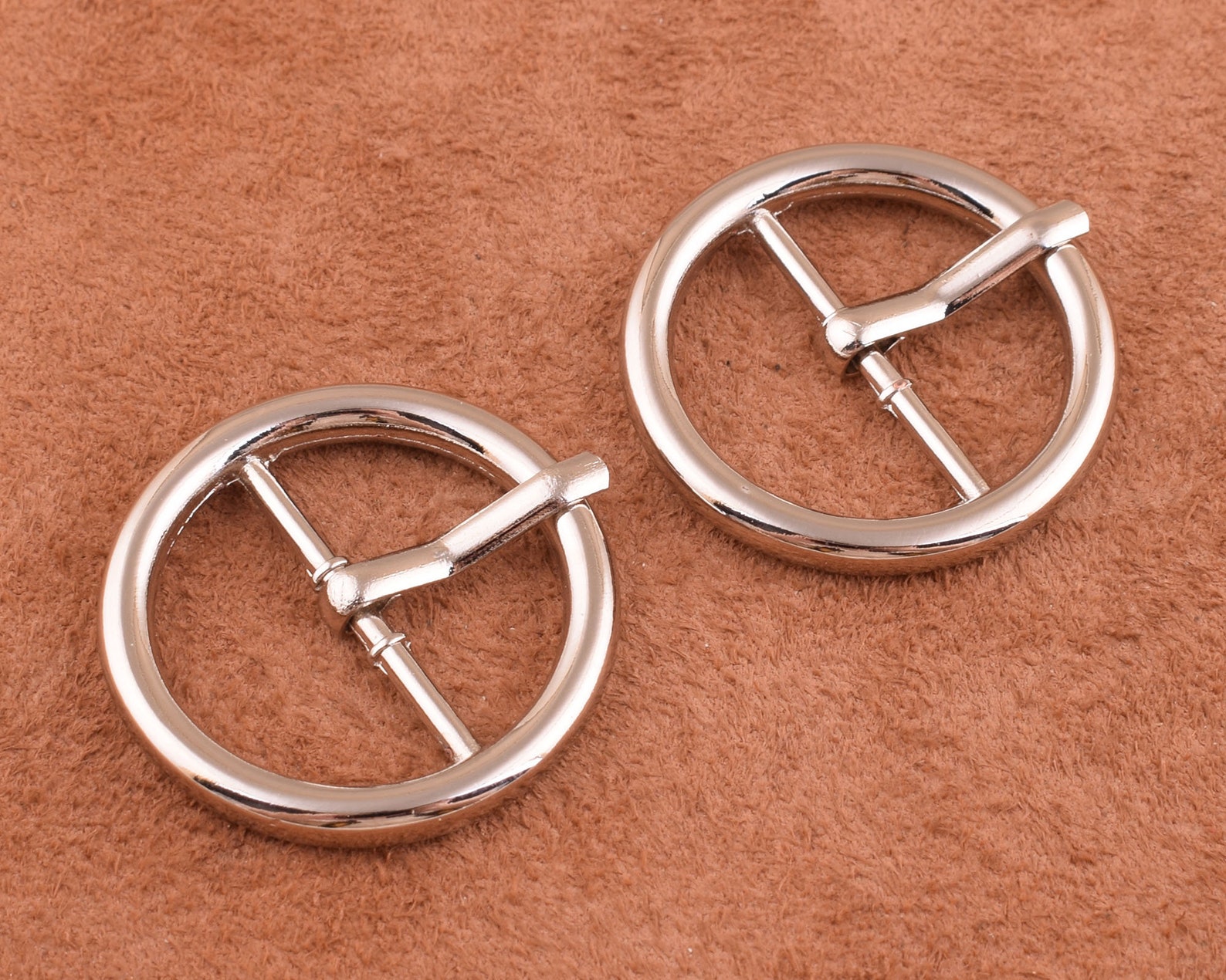 Round Belt Buckles Metal Buckle1 Inch Dog Collar Buckle Etsy