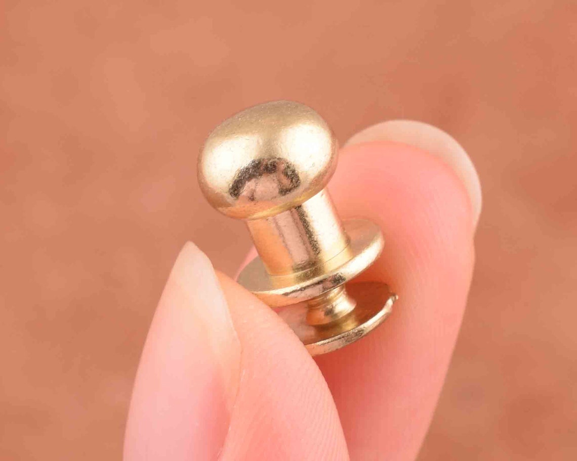 108 Mm Head Button Stud Screw Back Screw Chicago Rivet Etsy