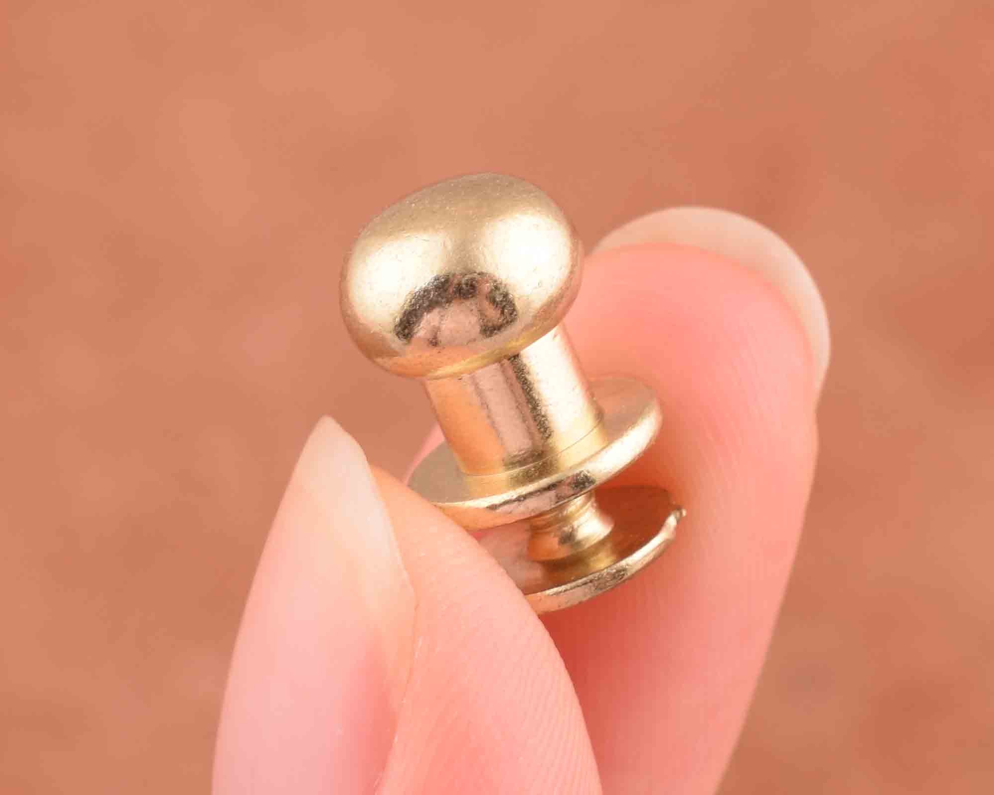 108 Mm Head Button Stud Screw Back Screw Chicago Rivet Etsy