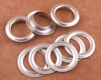 15 Sets Large Eyelets,Silver Metal Eyelets Grommets With Washers,Barrel Diameter 21mm for Leather/Canvas/bag/Purse Eyelets/Holes