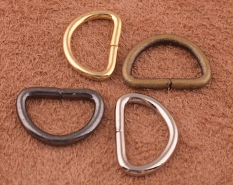 gold/silver/bronze/black D Ring 50pcs 10mm Metal D Buckle /Belt Strap Buckle /Webbing D Ring /Strap Buckle Leather Craft Hardware