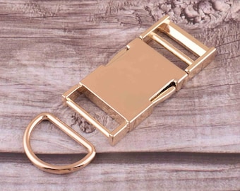 Metal Side Release Buckle,light gold 1 inch dog collar buckle, Side Release zinc alloy Buckles Straps Webbing for bag/pet
