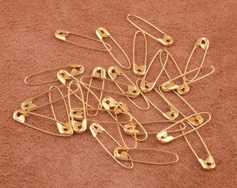 Säkerhetsnål i guld 23*5 mm, smycken i guld med säkerhetsnål, brosch i guld, punk, retro, minimalistiska örhängen för väska/kläder/tröja