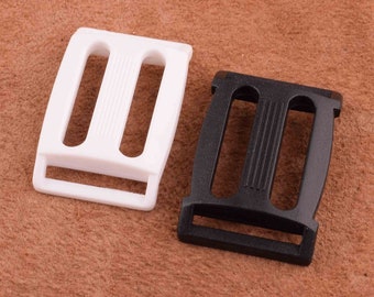 Tri-Glide Slider Adjustable plastic Buckle bar slider webbing strap,Bow Tie Hardware Plastic Buckle and Slide Adjuster,two color