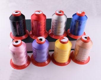 Stretch Thread,#30 Fil de nylon texturé, fil de noeud en nylon dans l’option de couleurs multiples,1200 yards nylon Perle cordon pour Bobbin ou Looper