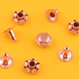 metal purse rivets hexagon shape Screwed Studs Button 8x7mm metal single cap round rivets Leather Rivets,Rivet Studs For Diy Purse Belt Stud