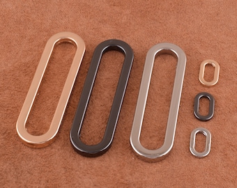 metal oval loop ring metal purse rings 2 Inch Oval O Rings Flat Cast purse ring 13mm Rectangle Rings Buckle for Purse Bag Making Supplies