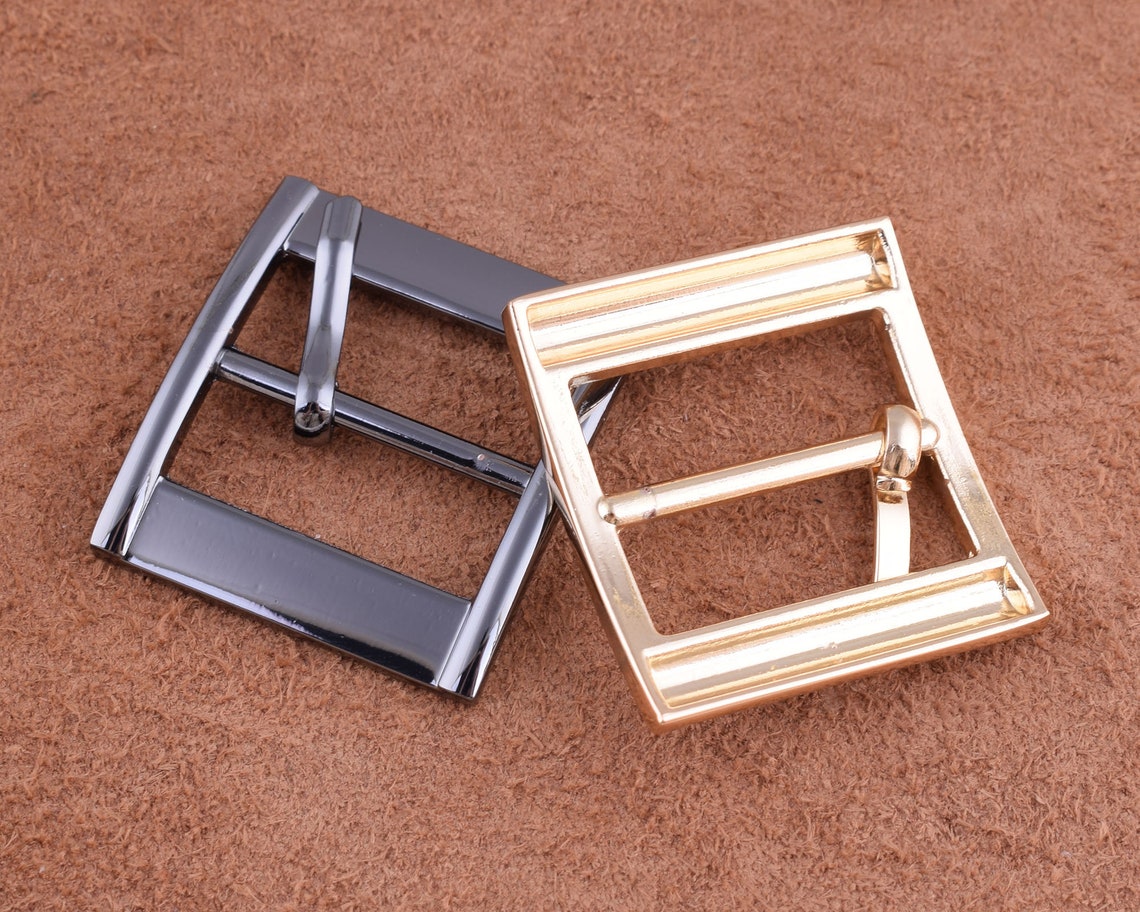 1 Inch Single Prong Belt Buckle Square Center Bar Buckles Etsy