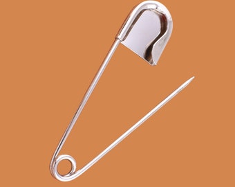 Large silver safety Pins Kilt Pins Brooch Giant Safety Pin charm ,metal safety pin for clothes 108mm