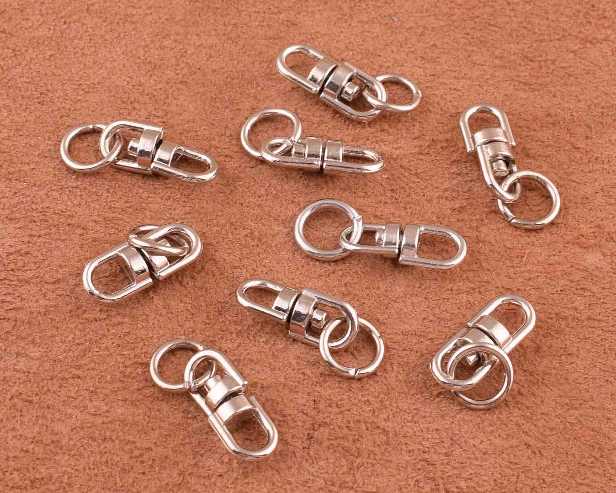 Glarks 144Pcs Acrylic Linking Ring Set Include 120Pcs Mixed- Color Rectangle Acrylic Linking Rings, 20Pcs Plastic Lobster Claw Clasps And 4Pcs Spring Gate Rings For Jewelry Glasses Bag Chains Making